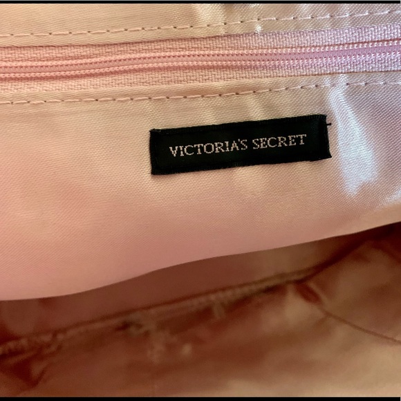 NWT Victoria’s Secret Denim & Satin Lace Up Tote - Picture 5 of 8